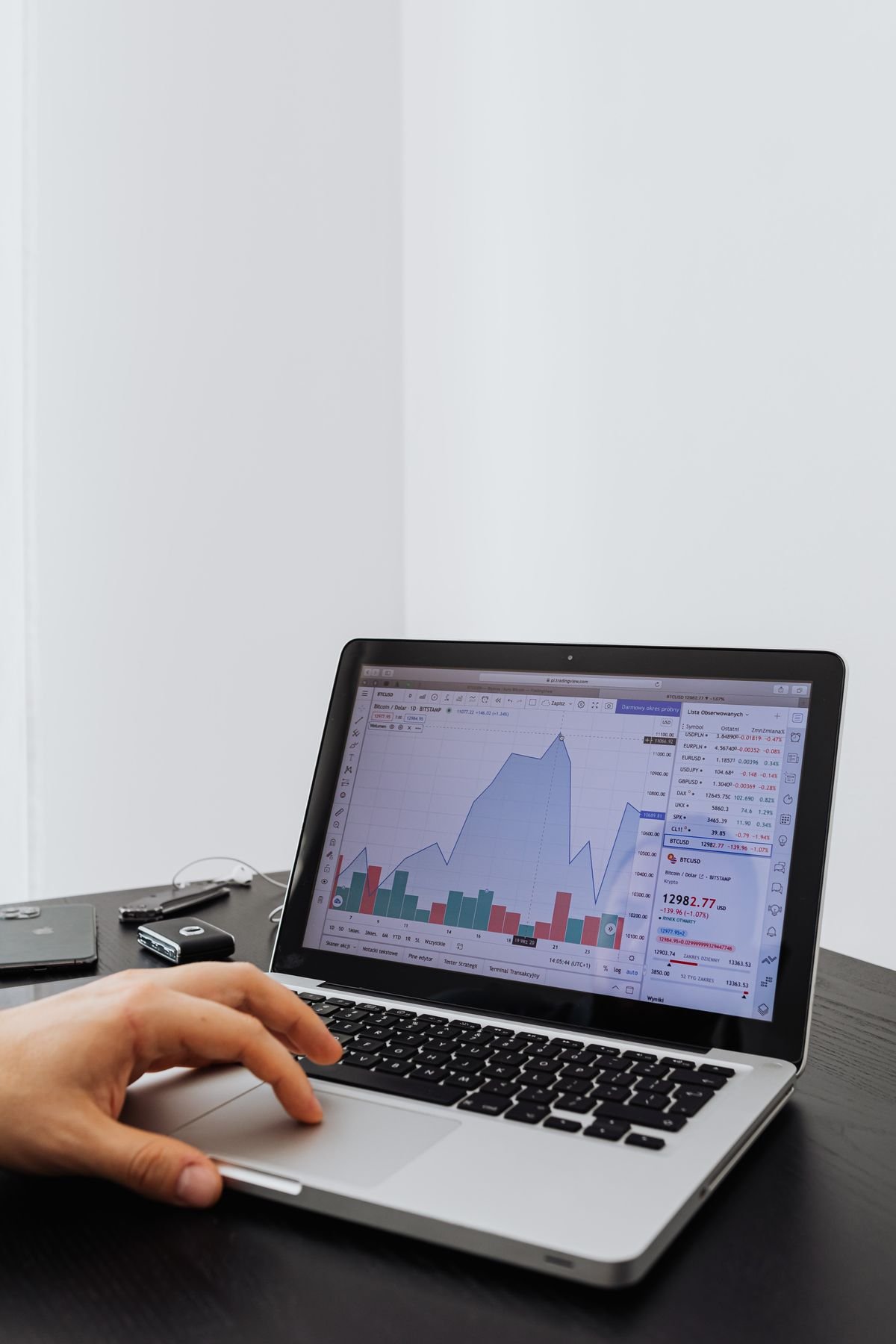 Analyst reviewing first-party data on laptop