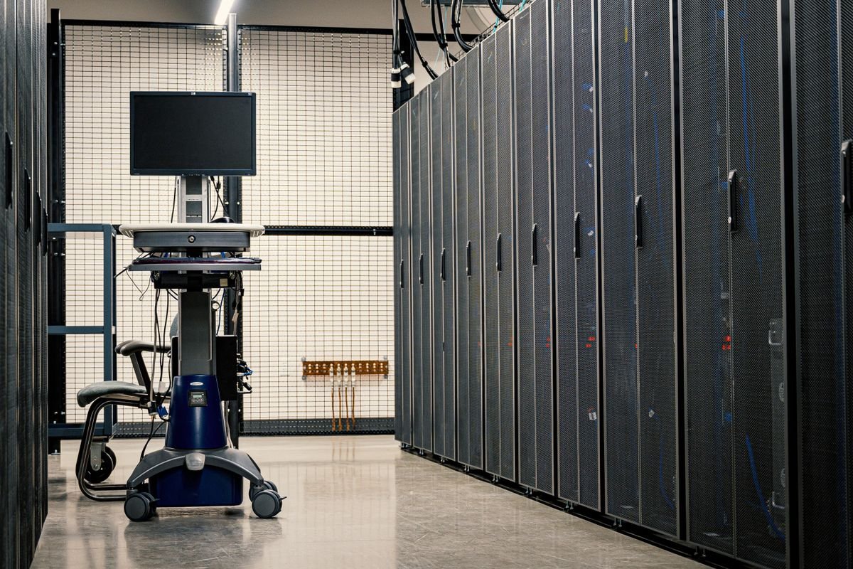 Salle de serveurs représentant le système d'information audité